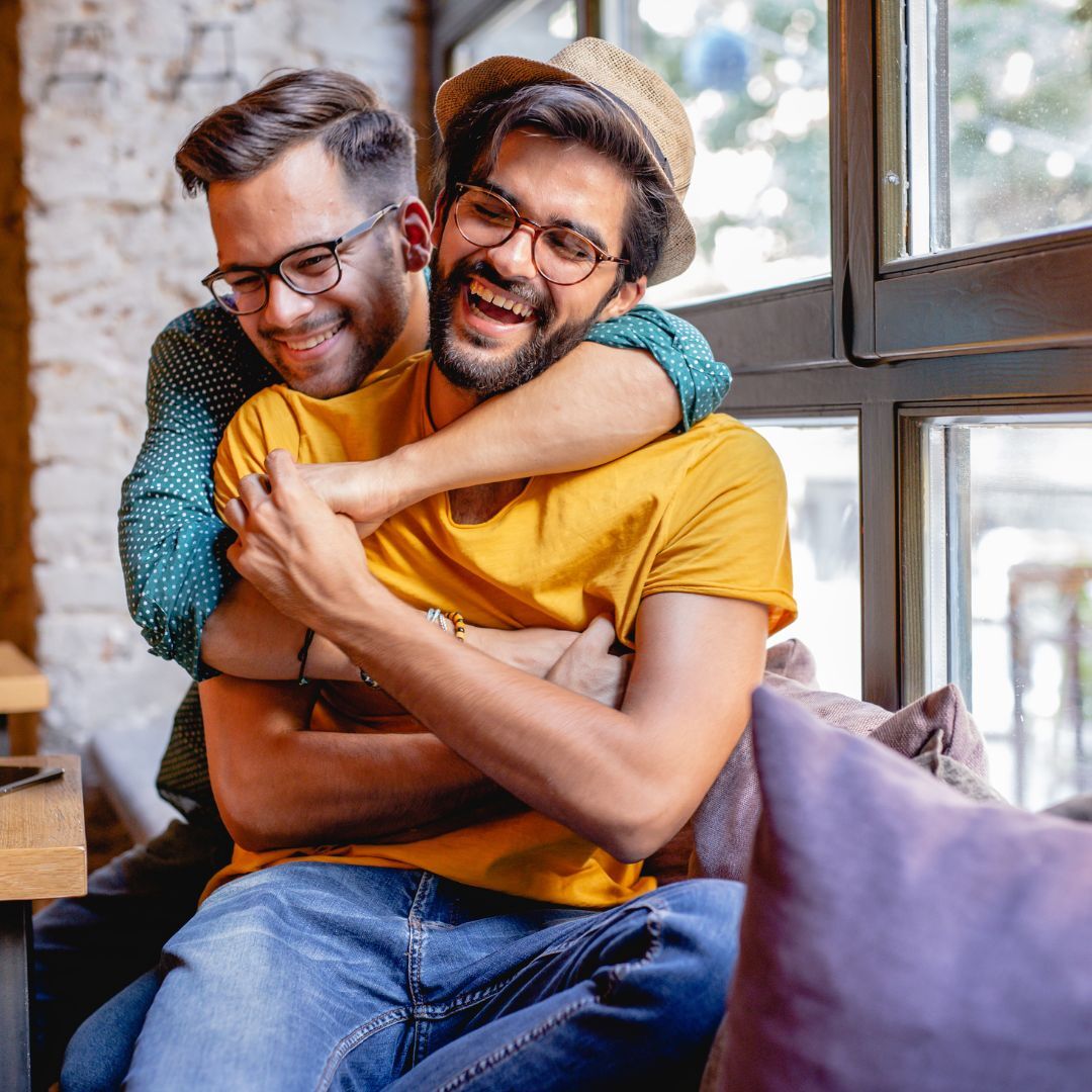 Couple embracing